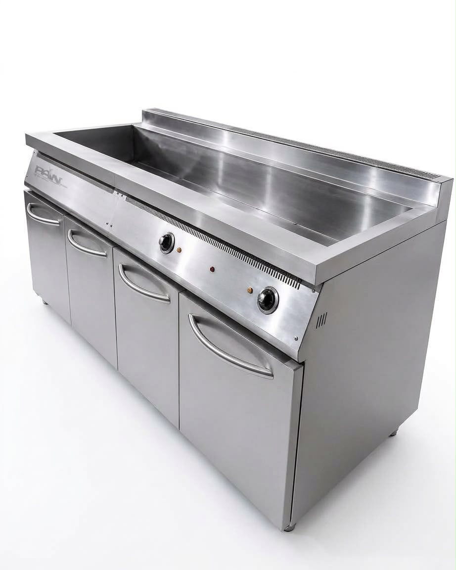 Commercial Electric Bain Marie Counter with Storage Cabinet (Stainless Steel)